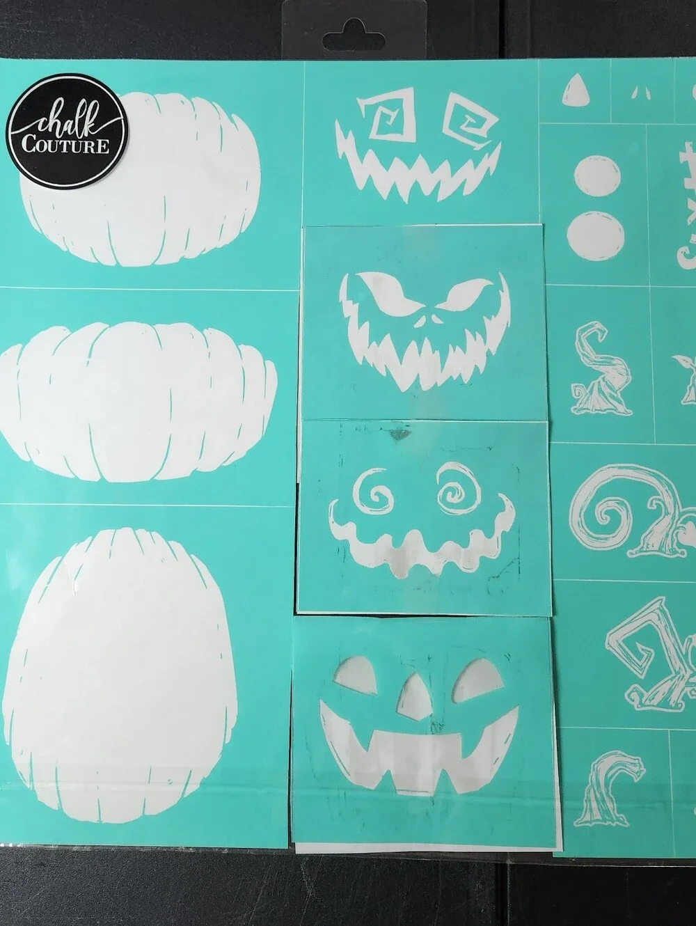 Lot Of 3 Chalk Couture Fall Halloween Transfers, Used